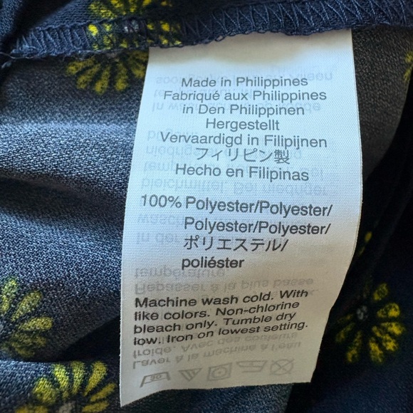 J. Crew Factory Asymmetrical Skirt in Navy and Yellow Floral - Picture 6 of 6